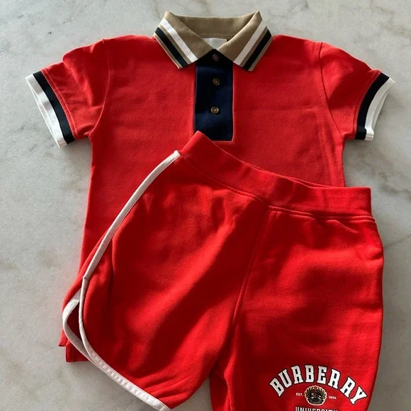 Burberry Red Kids Matching Set - Picture 1 of 8